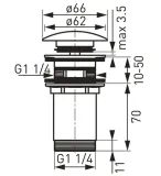 f-design-kleome-korek-click-clack-chrom-stan-nowy
