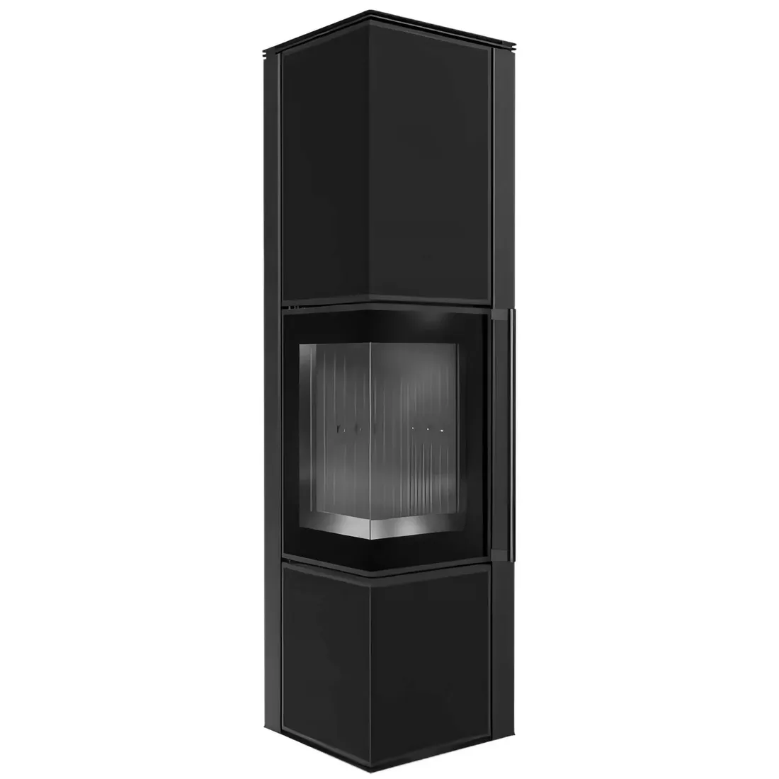 piec-wolnostojacy-koza-tora-l-nero-assoluto-black-spiek-kwarcowy-8kw-or-o150-stan-nowy