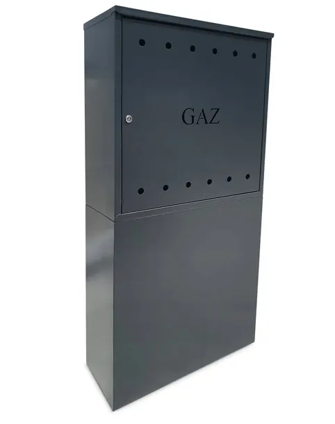 Szafka Gazowa 60x60x25cm antracyt matowy plecy postument