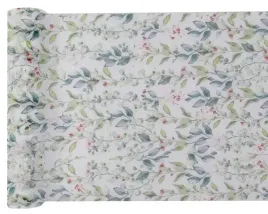 bieznik-green-wedding-kwiatki-listki-26x300-cm-wesele-komunia-urodziny