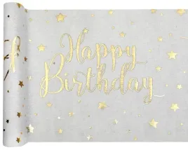 bieznik-bawelniany-urodziny-gwiazdki-bialy-happy-birthday-28x300-cm