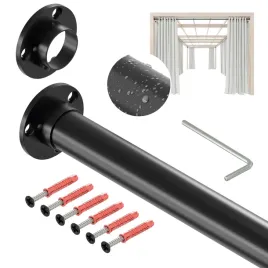 drazek-na-zaslony-ogrodowe-do-altany-balkon-taras-ocynk-25-mm-295-cm-czarny