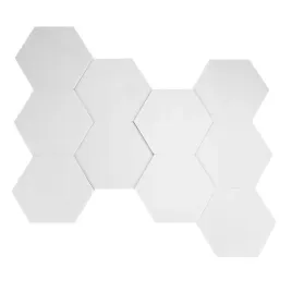 panele-akustyczne-szesciokatne-hexagon-jasnoszary-dwie-grubosci-bez-kleju