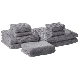 komplet-9-recznikow-areora-bawelna-jasnoszary-lumarko