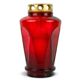 duzy-znicz-zalewany-21-cm-czerwony-dp19sl-szklany-z-metalowym-kapturkiem