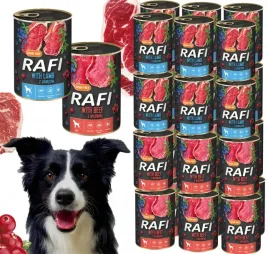 zestaw-24x400g-karma-mokra-dla-psow-rafi-mix-smakow-jagniecina-wolowina