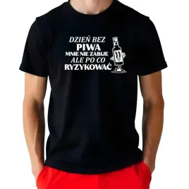 pizama-meska-czarny-t-shirt-spodenki-dzien-bez-piwa-prezent-wiosna-lato-m