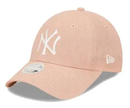 czapka-z-daszkiem-new-era-damska-nyy-linen-rozowa-wysylka-w-kartonie