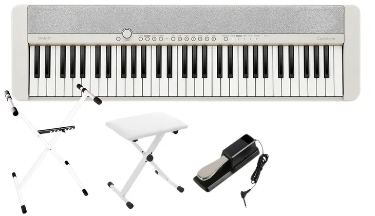 CASIO CT-S1 WE BIAŁE PIANINO CYFROWE DO NAUKI SET 3