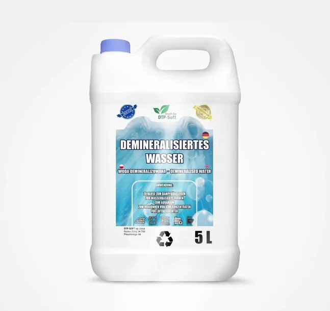 Woda Demineralizowana Destylowana CZYSTA wysoka jakość 5L Premium