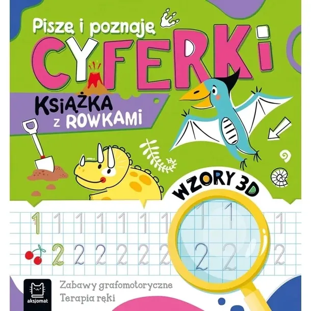 KSIĄŻKA Z ROWKAMI 3D - PISZĘ I POZNAJĘ CYFERKI Zabawy grafomotoryczne ręki