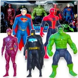 figurki-avengers-duzy-zestaw-5w1-figurka-spiderman-batman-hulk-superman