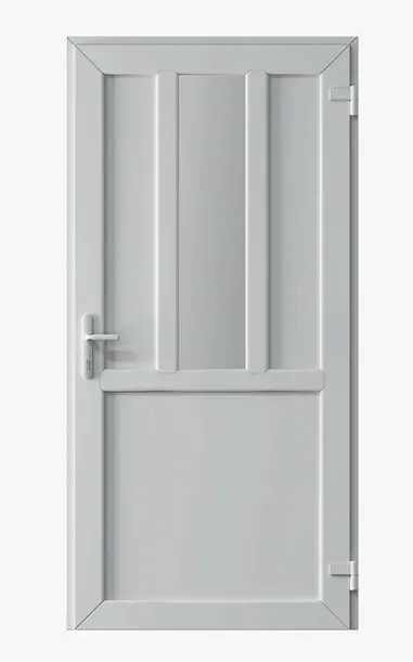 DRZWI ZEWNĘTRZNE TECHNICZNE GOSPODARCZE PCV 100X205 cm BIAŁE PRAWE