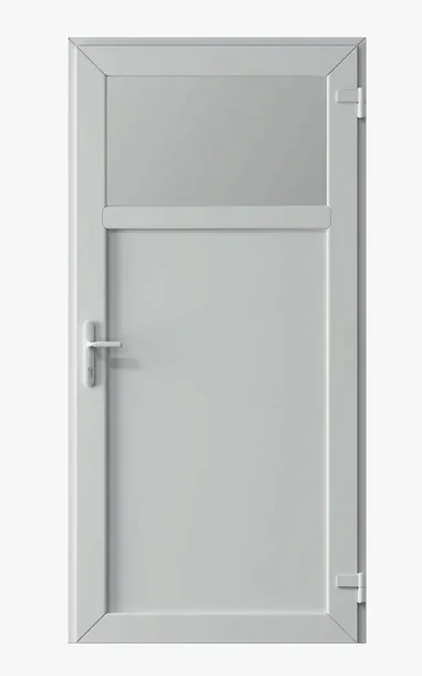 DRZWI ZEWNĘTRZNE TECHNICZNE GOSPODARCZE PCV 90X205 cm BIAŁE PRAWE