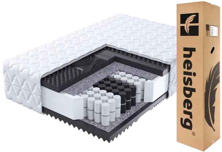 Materac 180x200 LUX MED pocket strefowy MASUJĄCY profilowany 22 cm HEISBERG