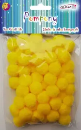 zolte-pompony-pluszowe-2cm-60-sztuk-akrylowe-pompon-zolty-plastyka-kuleczki