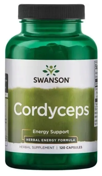 Swanson Cordyceps 600mg 120 kaps. Grzyb tybetański Adaptogen Antyskrzepowe