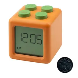 budzik-dzieciecy-kostka-pomaranczowa-zegar-klocek-alarm-dla-dzieckanterblue