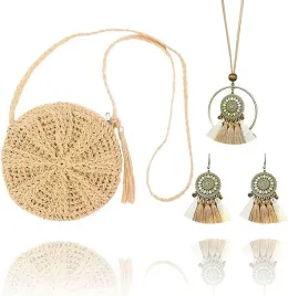 jevenis-torebka-letnia-okragla-boho-slomkowa-kolczyki-wisiorek