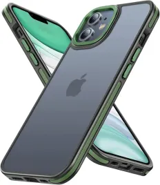 etui-puyateya-iphone-11-odporne-na-wstrzasy-polprzezroczyste-czarne-zielone