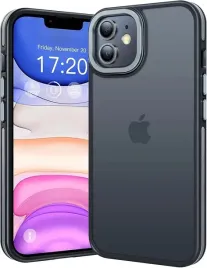 etui-puyateya-iphone-11-odporne-na-wstrzasy-polprzezroczyste-czarne-szary