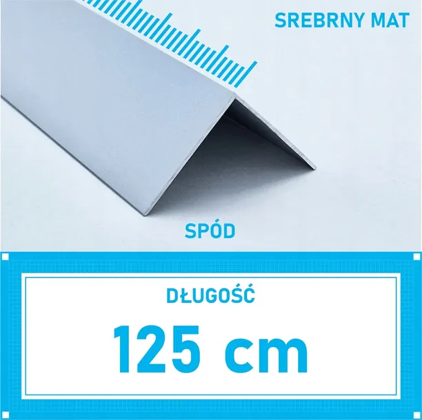 KĄTOWNIK aluminiowy 30x30mm anodowany 125cm