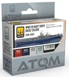 ammo-mig-20602-atom-wwii-us-navy-ships-basic-colors-set-zestaw-farb-4x20ml