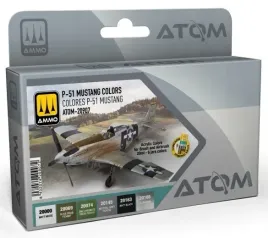 ammo-mig-20907-atom-p-51-mustang-colors-set-zestaw-farb-6x20ml