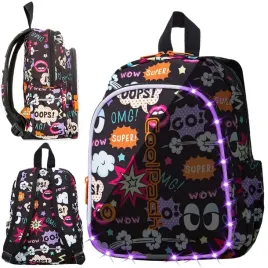 coolpack-plecak-maly-przedszkolny-swiecacy-led-comic