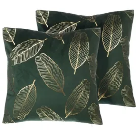 zestaw-2-poduszek-dekoracyjnych-freesia-welur-45-x-45-cm-ciemnozielony-wzor