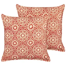 zestaw-2-poduszek-dekoracyjnych-ceiba-bawelna-45-x-45-cm-czerwony-wzor-geom