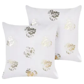 2-welurowe-poduszki-dekoracyjne-w-liscie-45-x-45-cm-biale-goldenrod-lumarko