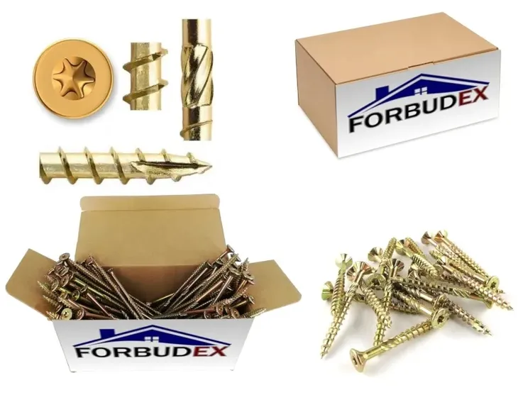 WKRĘTY DO DREWNA TORX 4x50 STOŻKOWE WKRĘT TORX 200szt