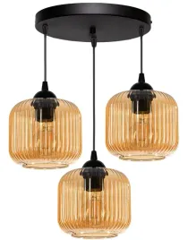 lampa-wiszaca-sufitowa-zyrandol-nowoczena-szklany-klosz-plisowany-miodowy