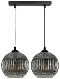 lampa-wiszaca-sufitowa-zyrandol-nowoczesny-szklana-kula-plisowana-grafit
