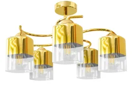 lampa-wiszaca-sufitowa-zyrandol-zlota-loft-szklane-klosze-led