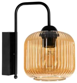 lampa-kinkiet-scienny-nowoczesny-szklany-plisowany-klosz-miodowy-led-e27
