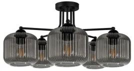 lampa-wiszaca-sufitowa-zyrandol-nowoczesny-szklany-klosz-plisowany-grafit