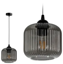 lampa-wiszaca-sufitowa-zyrandol-nowoczesny-szklany-klosz-plisowany-grafit