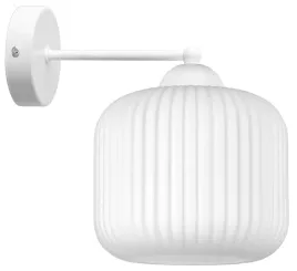 lampa-kinkiet-scienny-nowoczesny-bialy-szklany-plisowany-klosz-led-e27