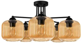 lampa-wiszaca-sufitowa-nowoczesna-zyrandol-szklany-klosz-plisowany-miodowy