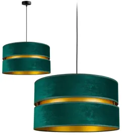 lampa-wiszaca-sufitowa-zyrandol-abazur-nowoczesna-butelkowozielony-welur