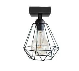 lampa-plafon-klosz-druciak-diament-loft-edison