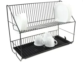 suszarka-do-naczyn-ociekacz-dwupoziomowa-osaczarka-wiszaca-czarna