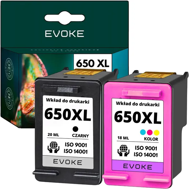 Tusze do drukarki HP 650 czarny i kolor XL