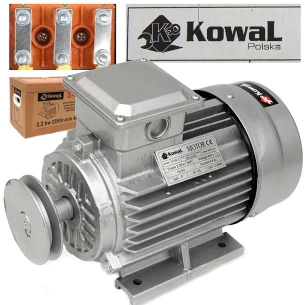 SILNIK 2,2 kw 2850r 400v elektryczny 3FAZY siłowy KOWAL POLSKA S-54 3 KM
