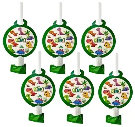 trabki-gwizdki-zielone-zwierzeta-dinozaury-z-dinozaurami-na-urodziny-6-szt