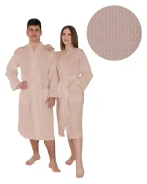 hotelowy-szlafrok-dlugi-wafel-bezowy-spa-gofrowany-rozmiar-m-bawelna-waffle
