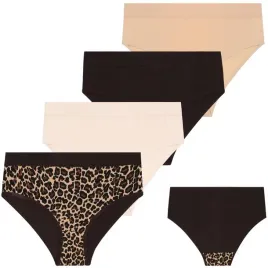 majtki-figi-bikini-damskie-bawelniane-wysoki-stan-klasyczne-4-pak-l-moraj