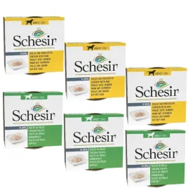 mokra-karma-dla-psa-schesir-adult-fileciki-z-kurczaka-mix-2-smakow-6x150g
